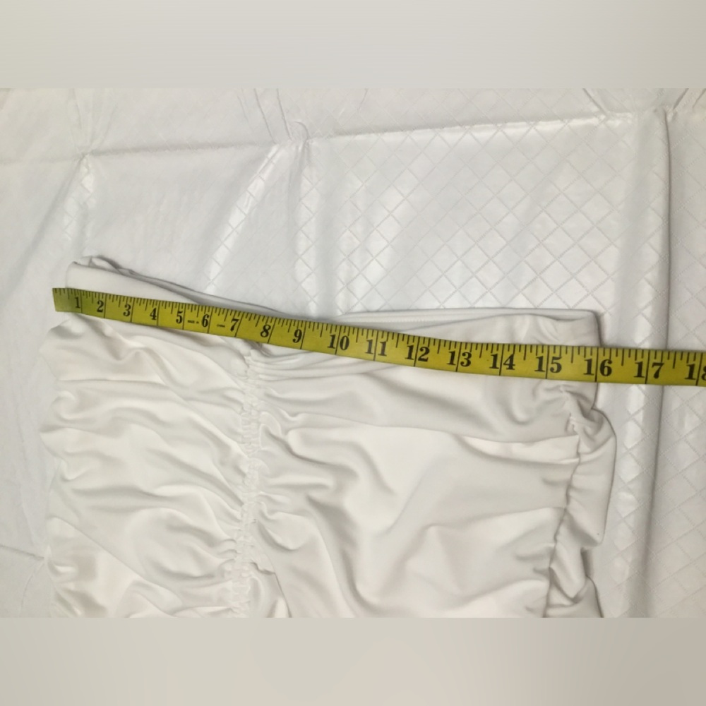 INC International Concepts White Strapless Ruched Dress - Picture 4 of 15